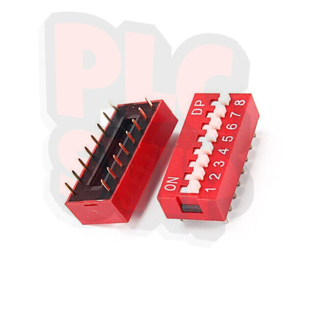 50PCS Slide Type Switch Module 2.54mm 8-Bit 8 Position Way DIP Red Pitch