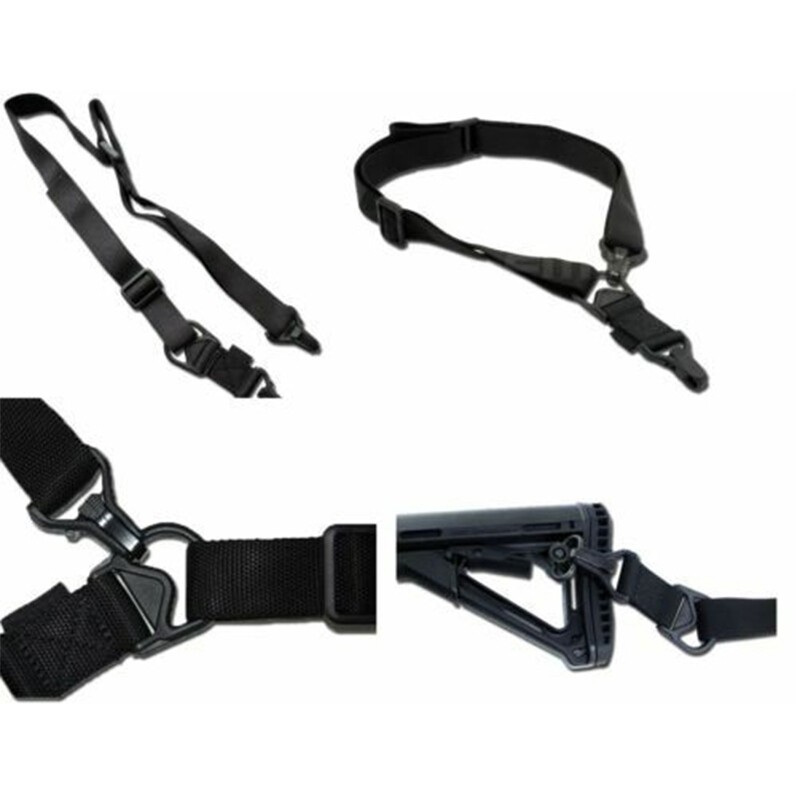 Outdoor MS1 gun strap black - MS1 two-point quick and efficient adjustable sling