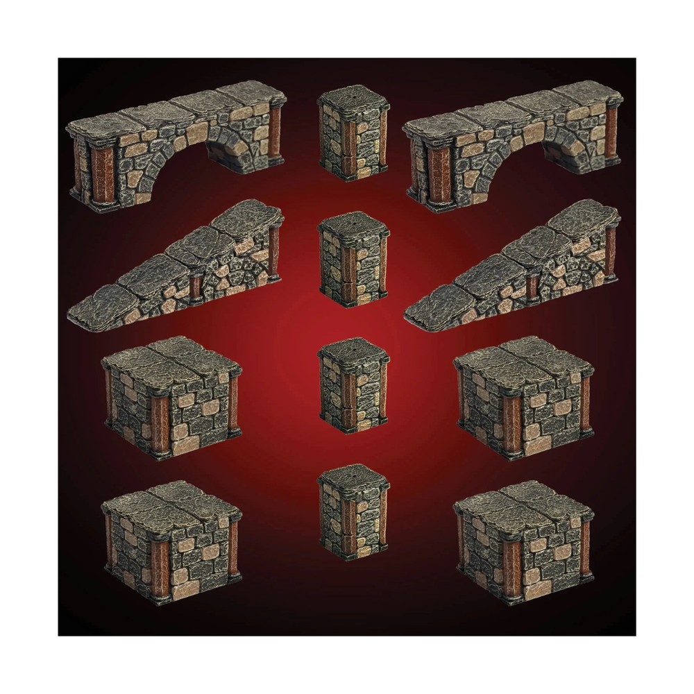 Dwarven Forge Dwarvenite Painted Vaulted Dungeon Elevation New