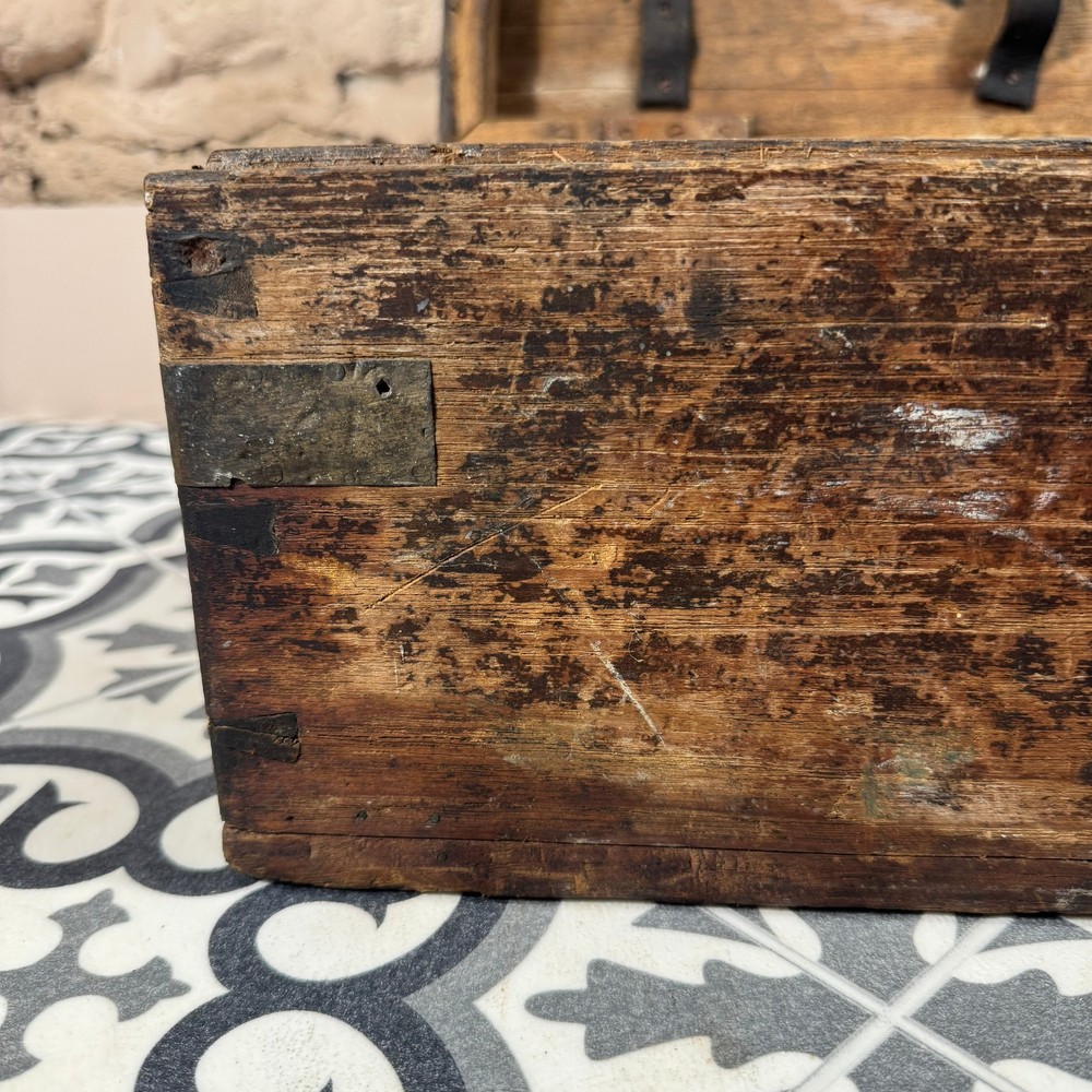 Vintage Workman Tool Chest Pine 1940's Original Iron Hardware