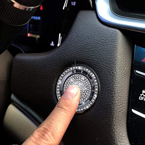 for Cadillac Bling Engine Start Stop Silver - Engine Start Button (2 Holes)