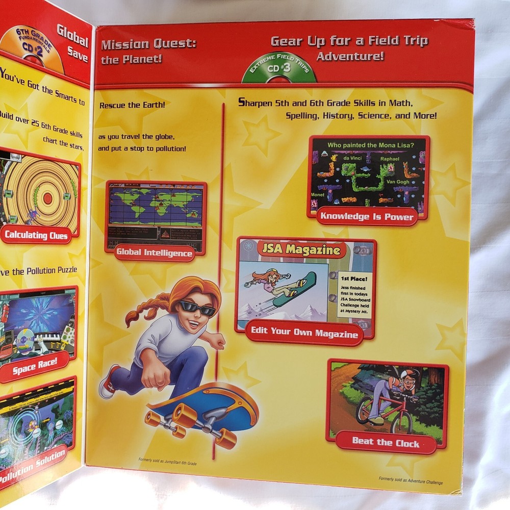 4th 5th Grade 3 CD Math Science Language Kids Education Jump Start Advanced PC