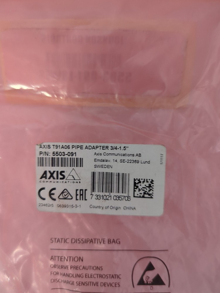 AXIS COMMUNICATIONS T91A06 PIPE ADAPTER 3/4-1.5" 5503-091