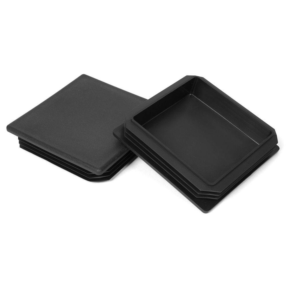 New 4" 2 Pack Square Rubber Bumper Plug End Cap Cover for RV Camper Trailer