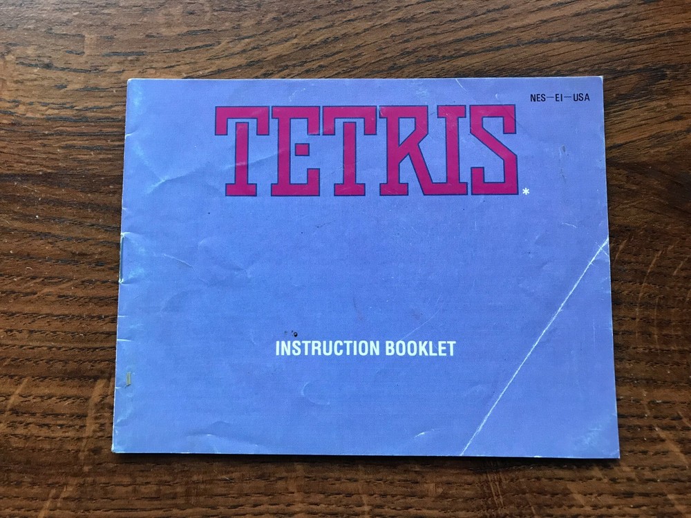 Tetris NES Nintendo Instruction Manual Only