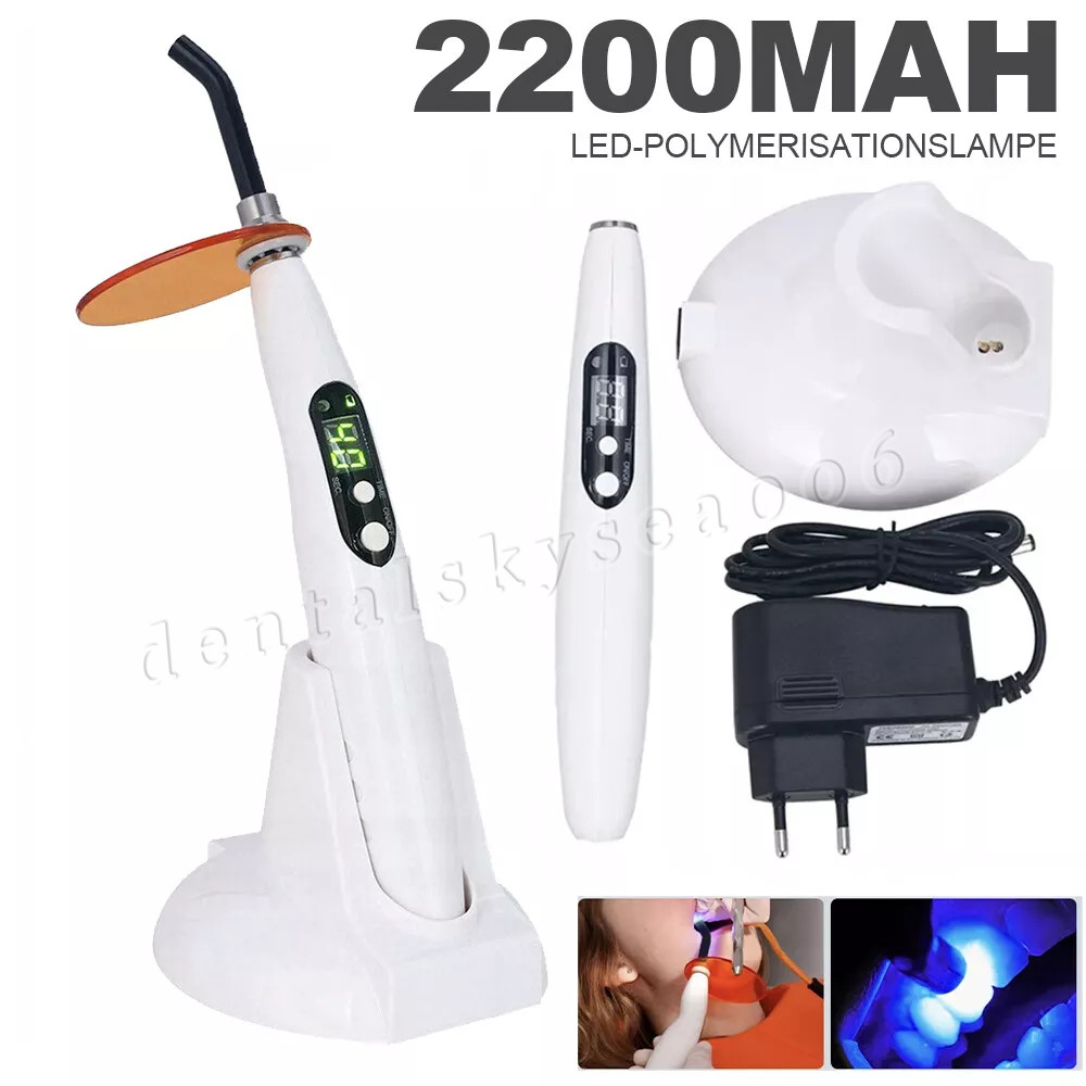 Dental Wireless LED.B Curing Light Lamp Cordless Adjustable Working Time USA