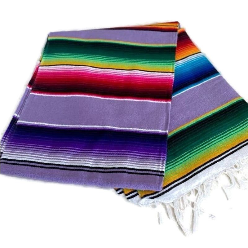 Lilac Mexican Sarape Blanket