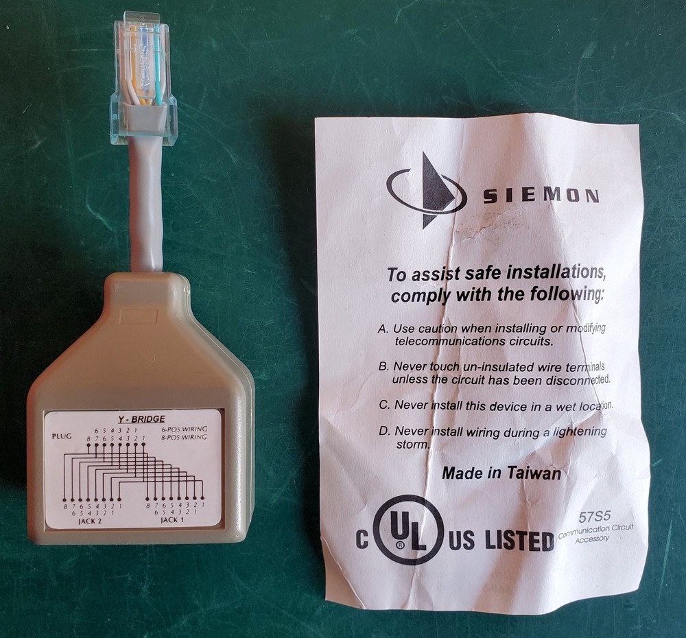NEW Siemon Model: 57S5 Y-Bridge
