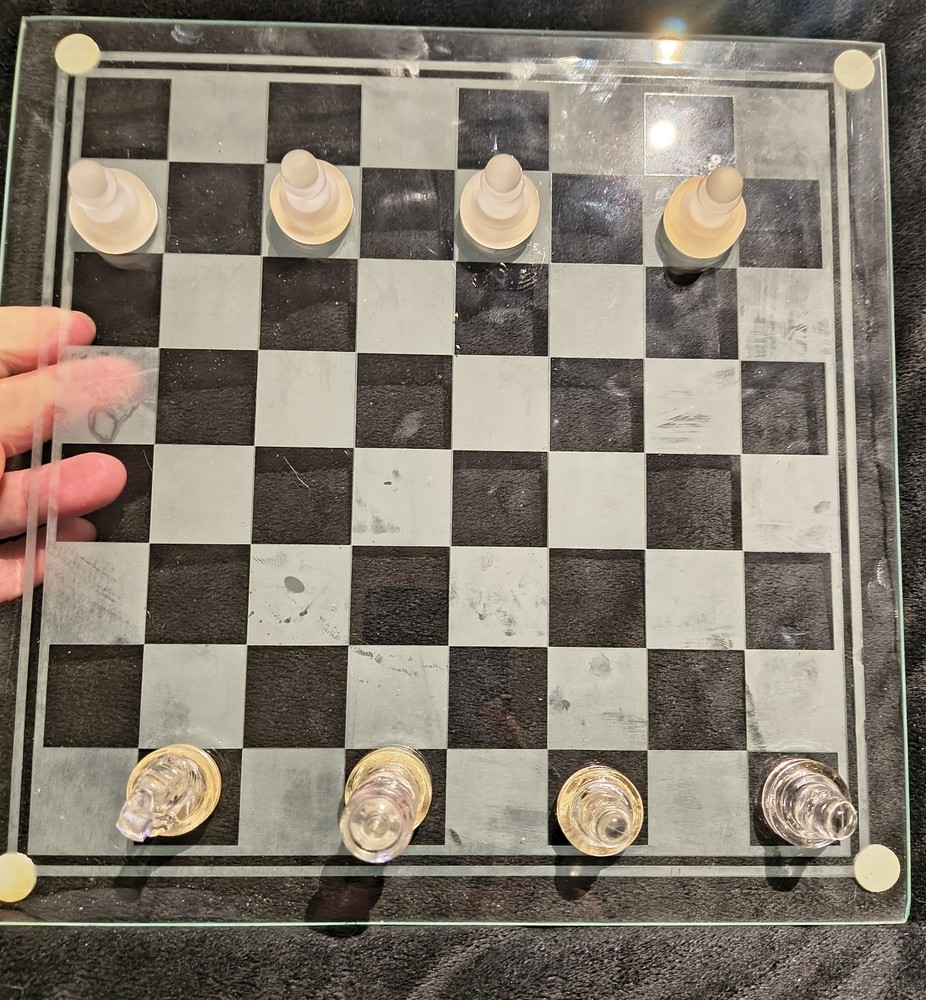 Antique Glass Chess Set