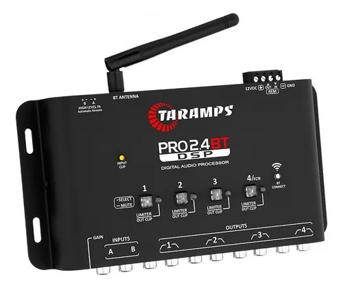 Digital audio processor Taramps Pro 2.4 BT Android Ios Bt Ble 5.4 Wi-fi Wireless
