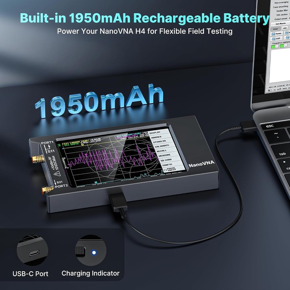 Advanced Antenna Analyzer with Improved Frequency Algorithm and Touch Display