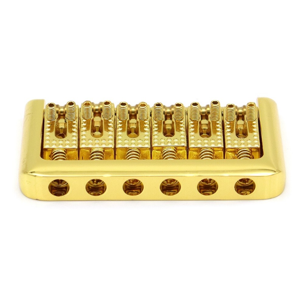 Metal 6 String Electric Guitar Fixed Bridge Roller Saddle Hardtail Bridge Gold