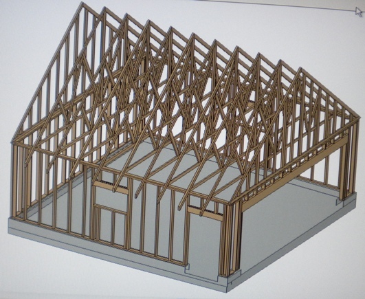 PERMIT READY 20' X 20' GARAGE PLAN DRAWN TO SCALE BLUEPRINTS AND MATERIALS LIST