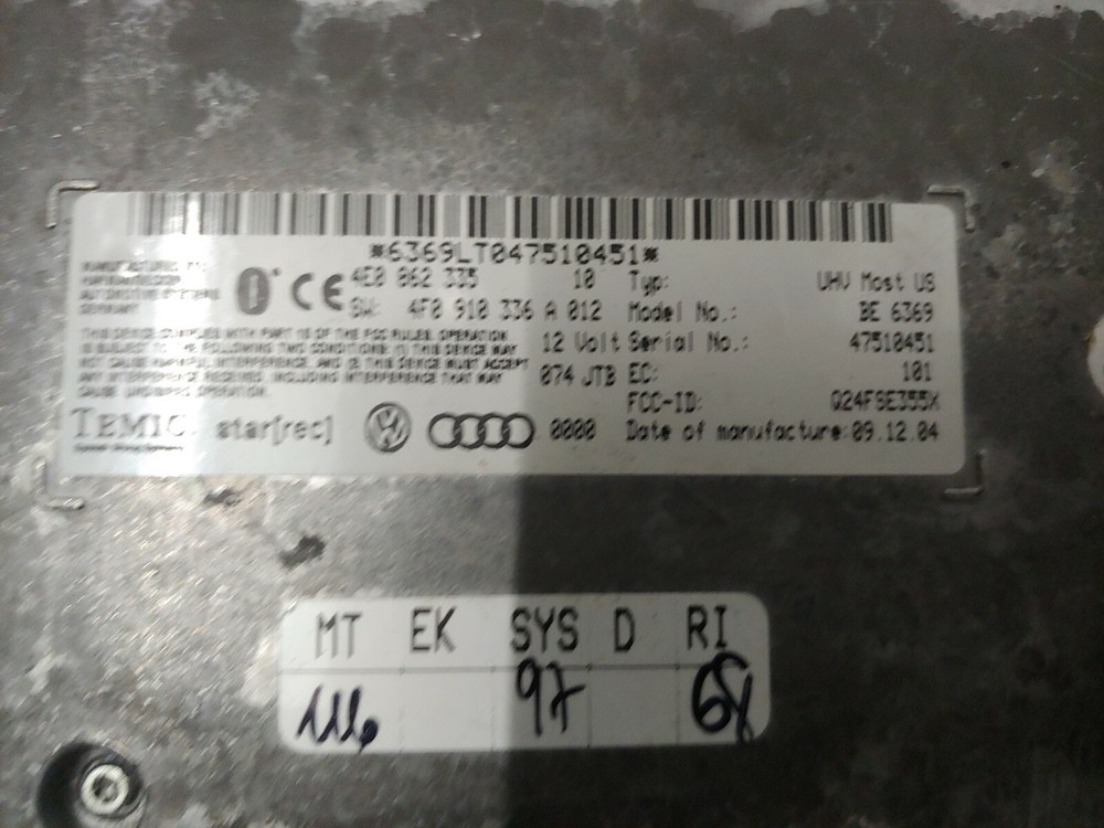 2004-2009 Audi Skoda Volkswagen Interface Module 4F0910336A