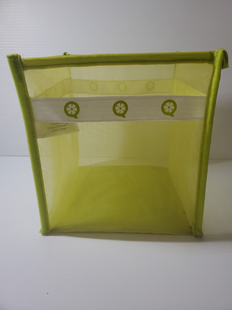 Creative Memories Organizer Trash Can Box Green Mesh