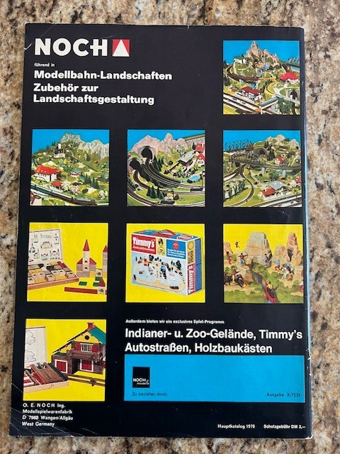 Noch Model Train and Railroad Accessories Catalogs 1976 German