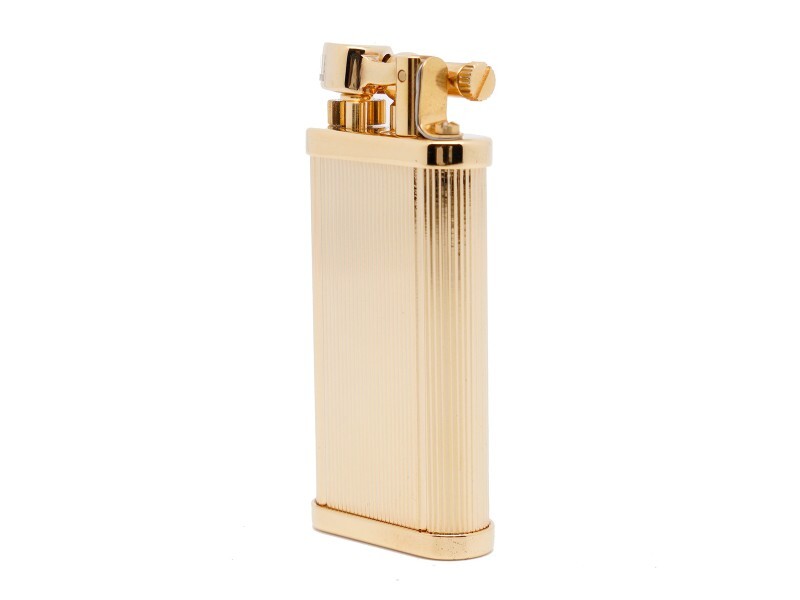 Dunhill Unique Gold Lighter Vertical lines - Gold Platted