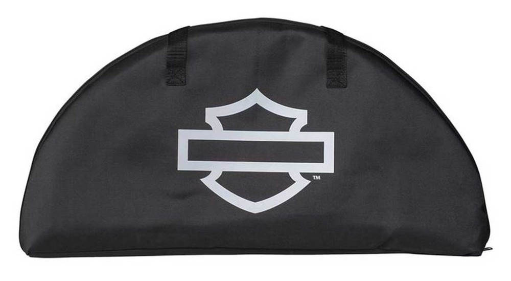 Harley-Davidson Open Bar & Shield Folding Table w/ Storage Bag, Black