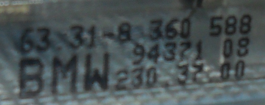 BMW E36, E38, E39, E46, E60, E63, E64. Interior Light, 61318360588