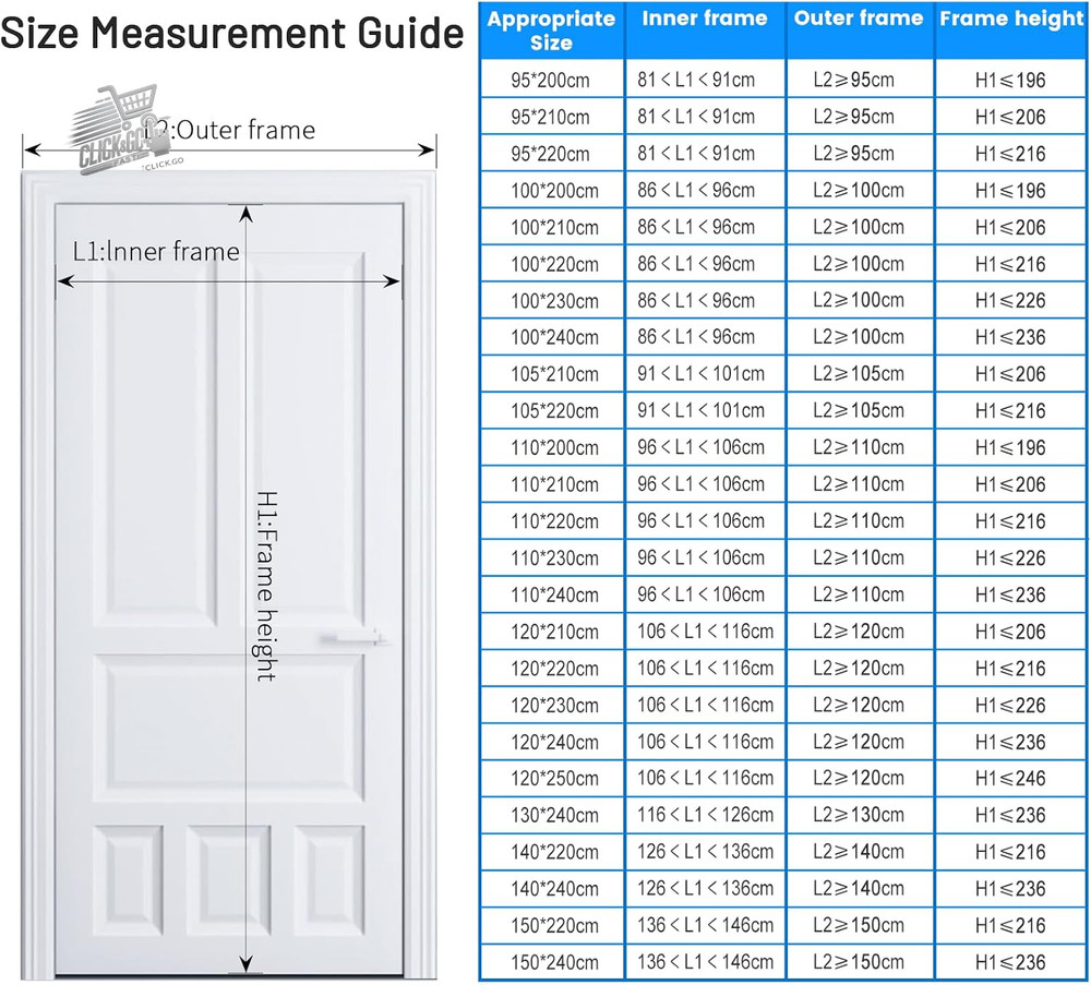 Magnetic mosquito net 95x210cm white: fine net for doors, automatic closing