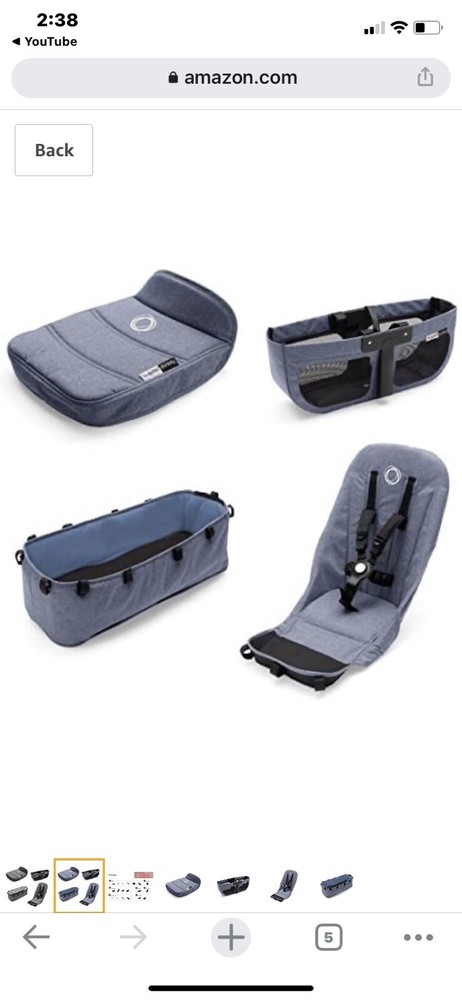 Bugaboo Donkey 2 Fabric Base Set Grey