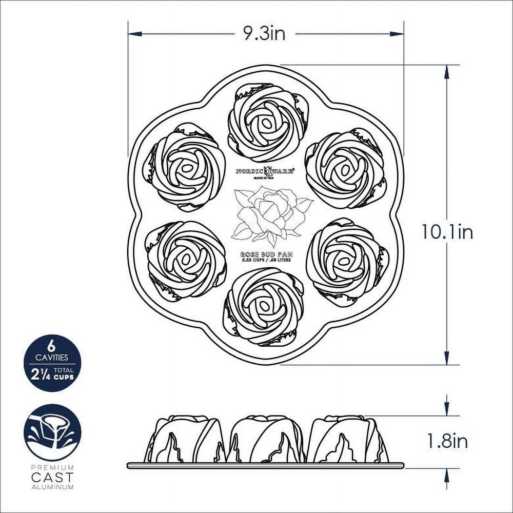 Rosebud Cake Pan