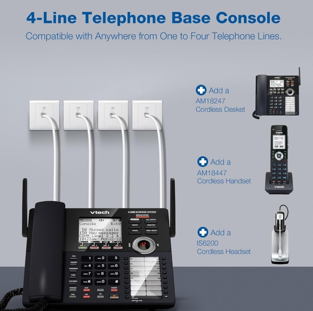 VTech AM18447 Business Office Phone System Main Console