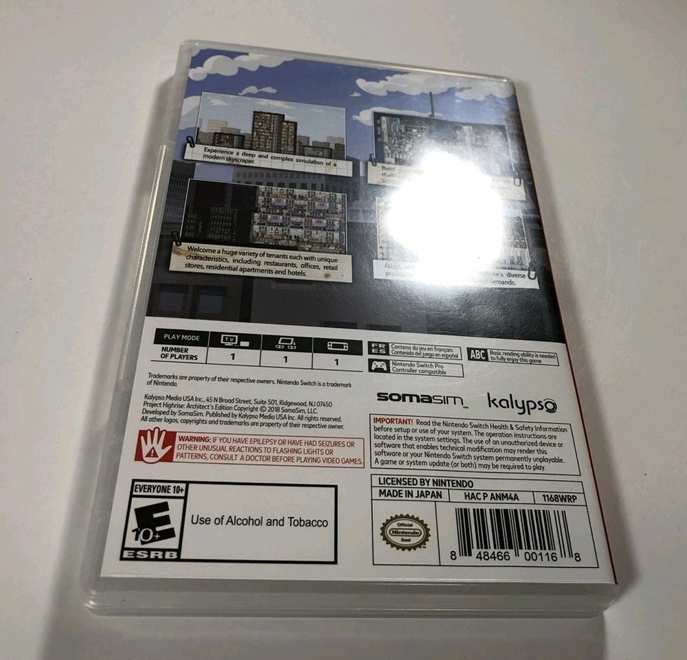 CASE ONLY NO GAME: Project Highrise Architects Edition (Nintendo Switch) READ!!