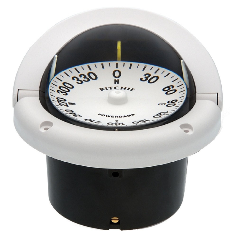 Ritchie HF-742W Helmsman Compass - Flush Mount - White