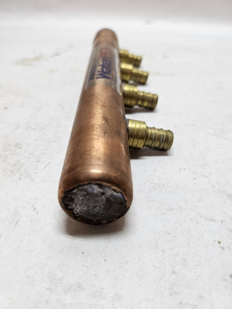 Watts LFWPCM1-M4-08 Copper Manifold Closed End x 1" Swedged End