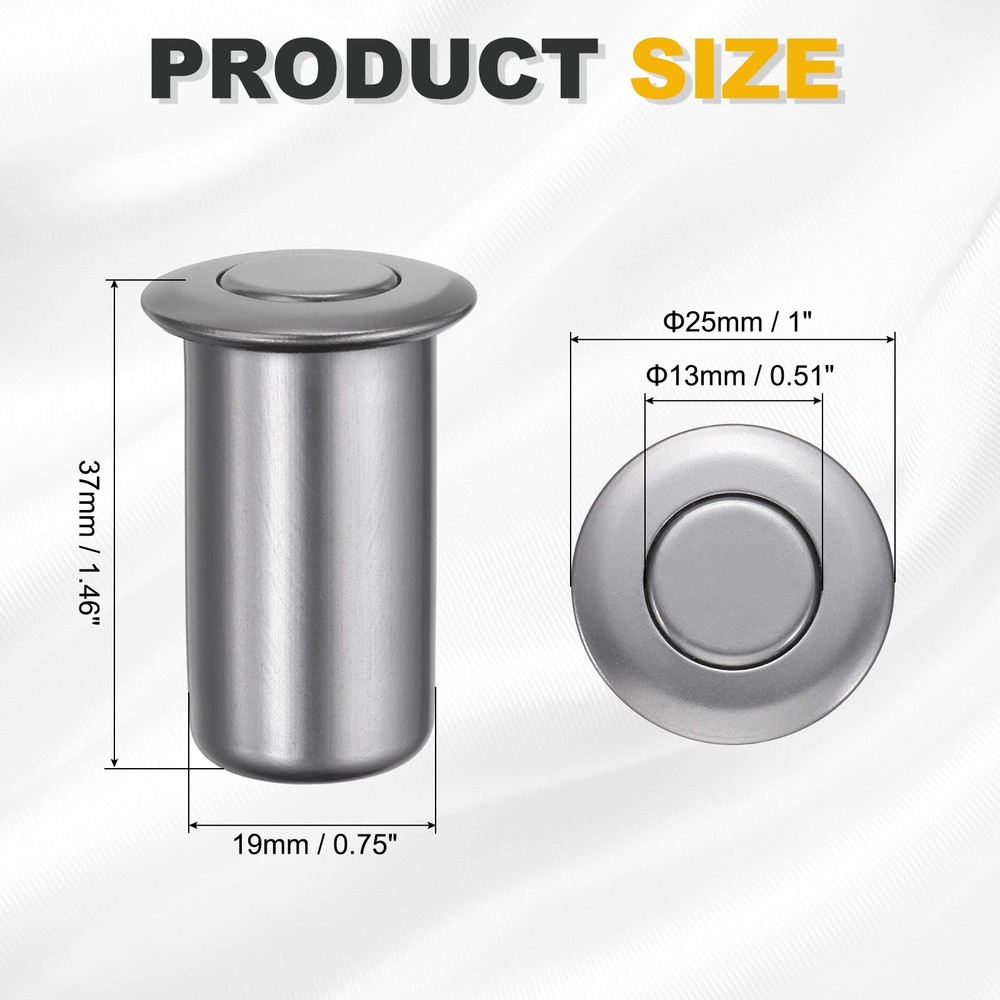 0.51" Door Latch Dust Protector, Dust-Proof Sliding Lock Insert, Grey