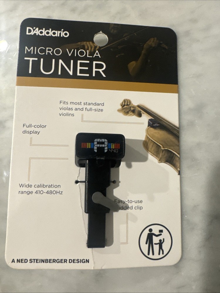 D'Addario Micro Rechargeable Viola Tuner