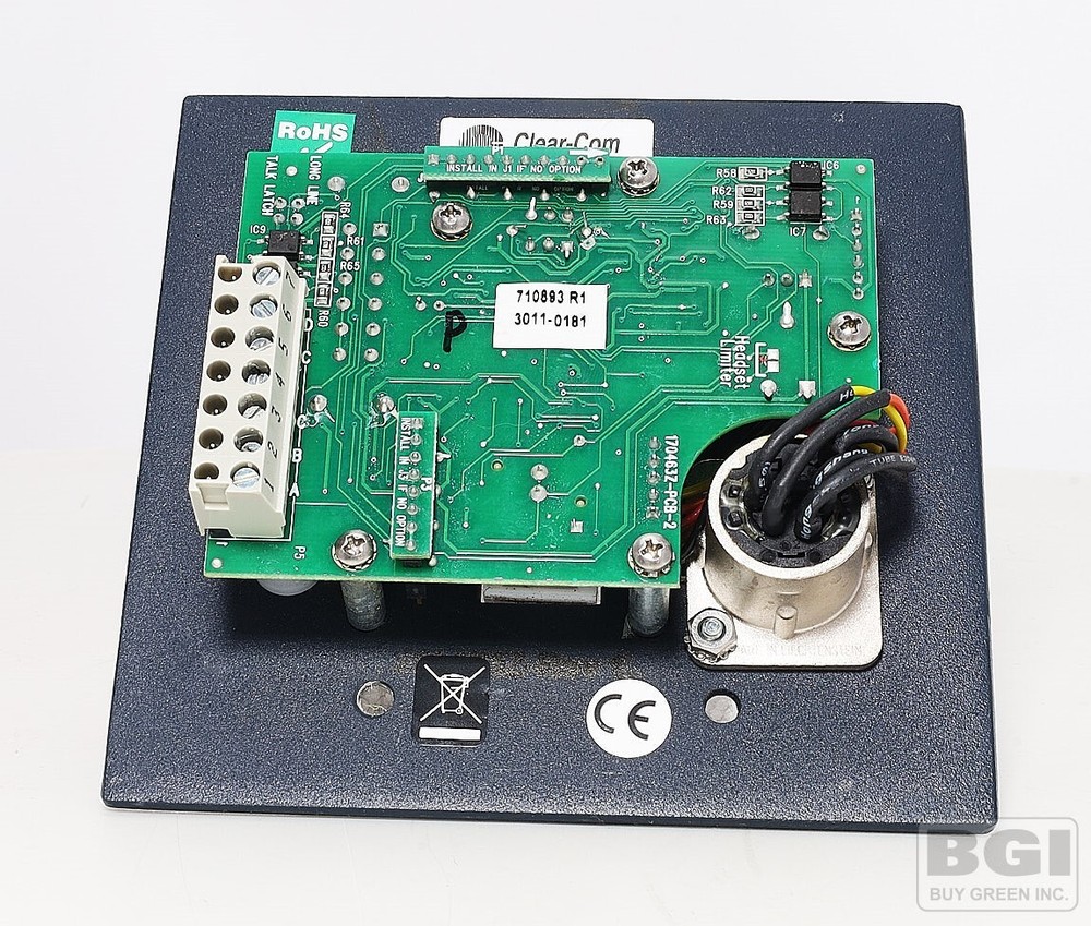 ClearCom Encore 2-Channel ntercom Headset Remote Station HB-702 Face Panel only