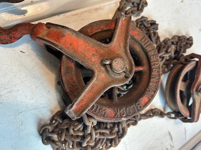 American Chain & Cable Co. Pulley 1/2 ton Wright Differential Block & Tackle