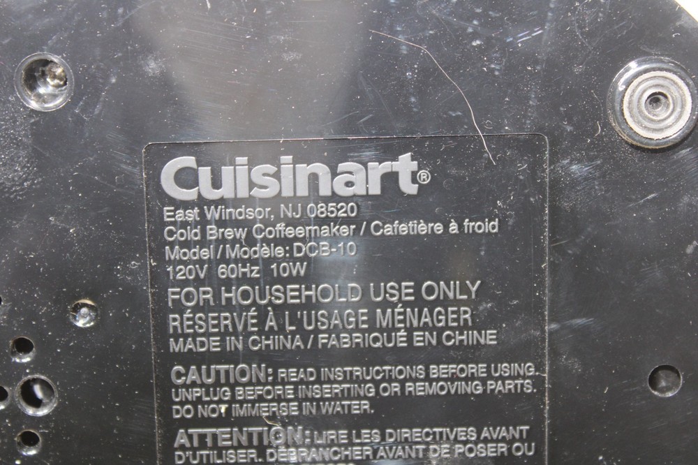 CUISINART DCB-10 AUTOMATIC COLD BREW COFFEE MAKER