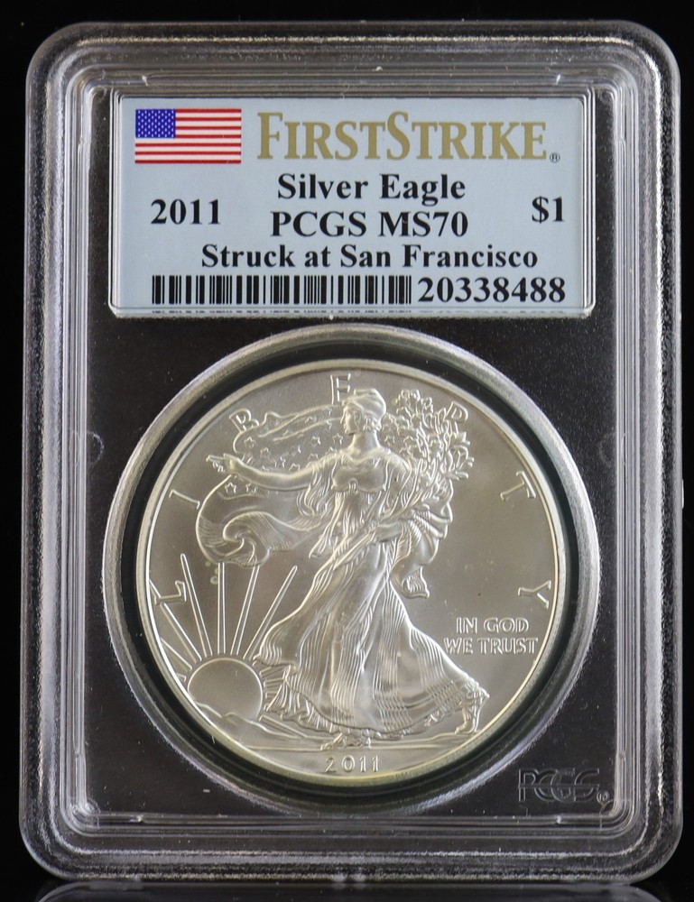 2011 American Eagle Struck at San Francisco Mint PCGS MS70