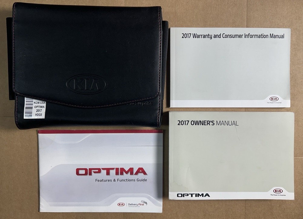 2017 Kia Optima Owner’s Manual Set W/ Case
