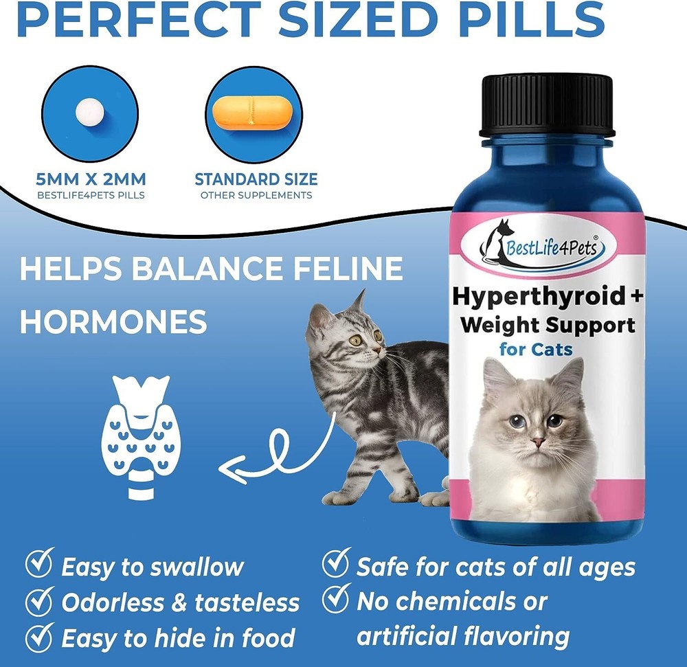 Cat Hyperthyroid Weight Gain Support Natural Feline Thyroid Supplement