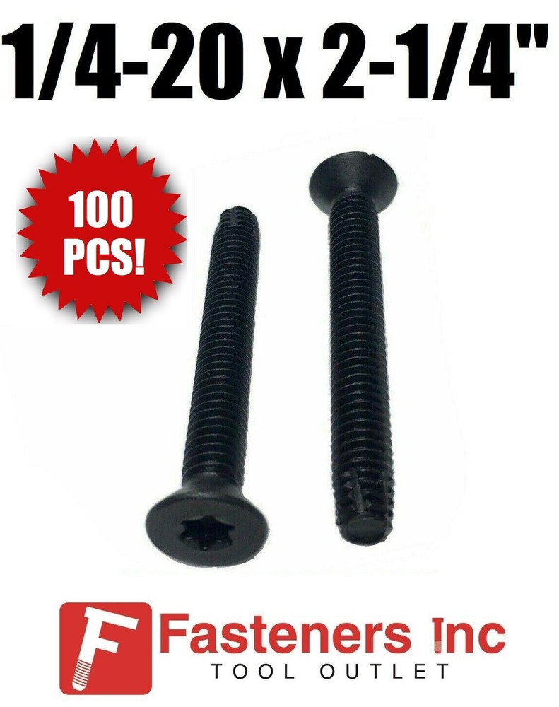 (Qty 100) 1/4-20 x 2 1/4" Torx Trailer Flooring Floorboard Screws T30