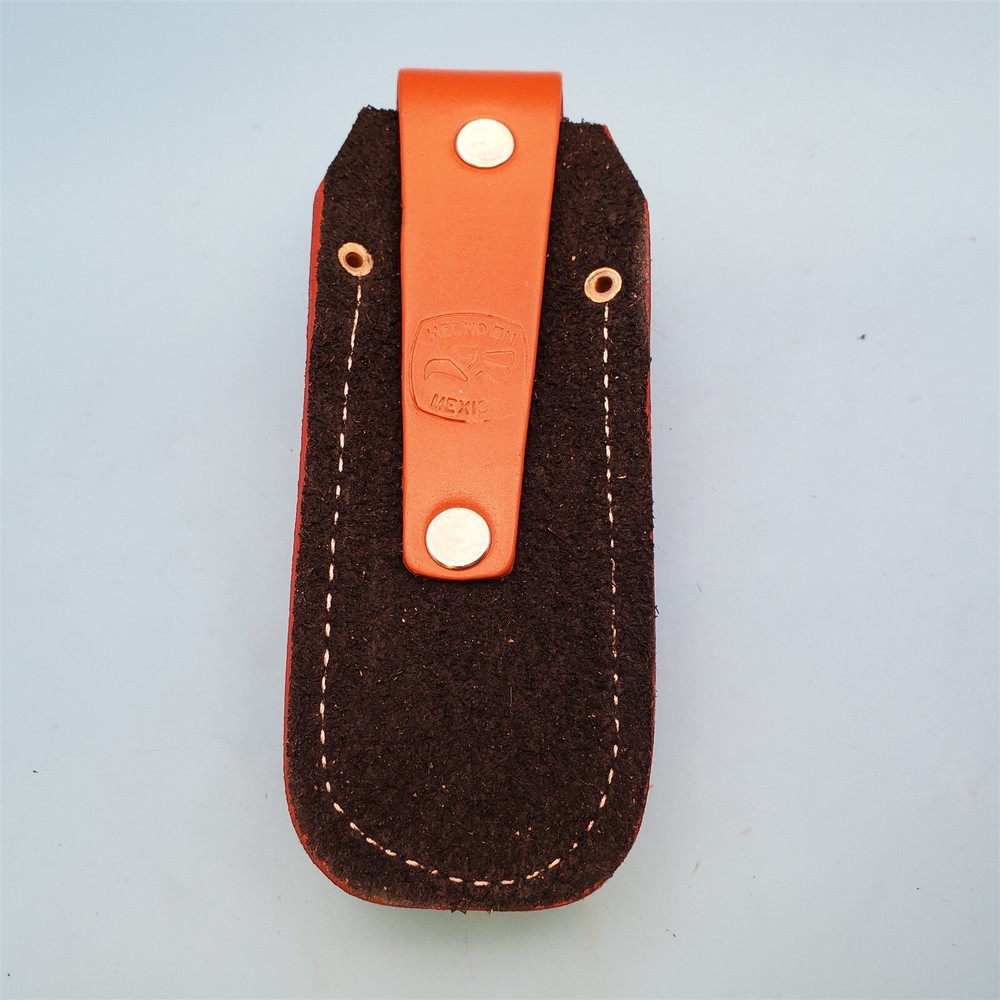 Multi-Tool Belt Sheath 4.5” Tools or Knives Laced Tan Leather Fits Supertool