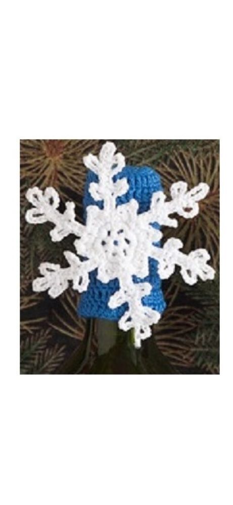 Lantern Moon Snowflake Wine Bottle Topper (Blue)