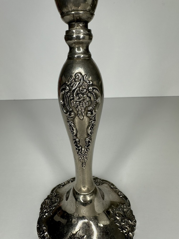 9” Silver-plated Candlestick Godinger? Not Marked