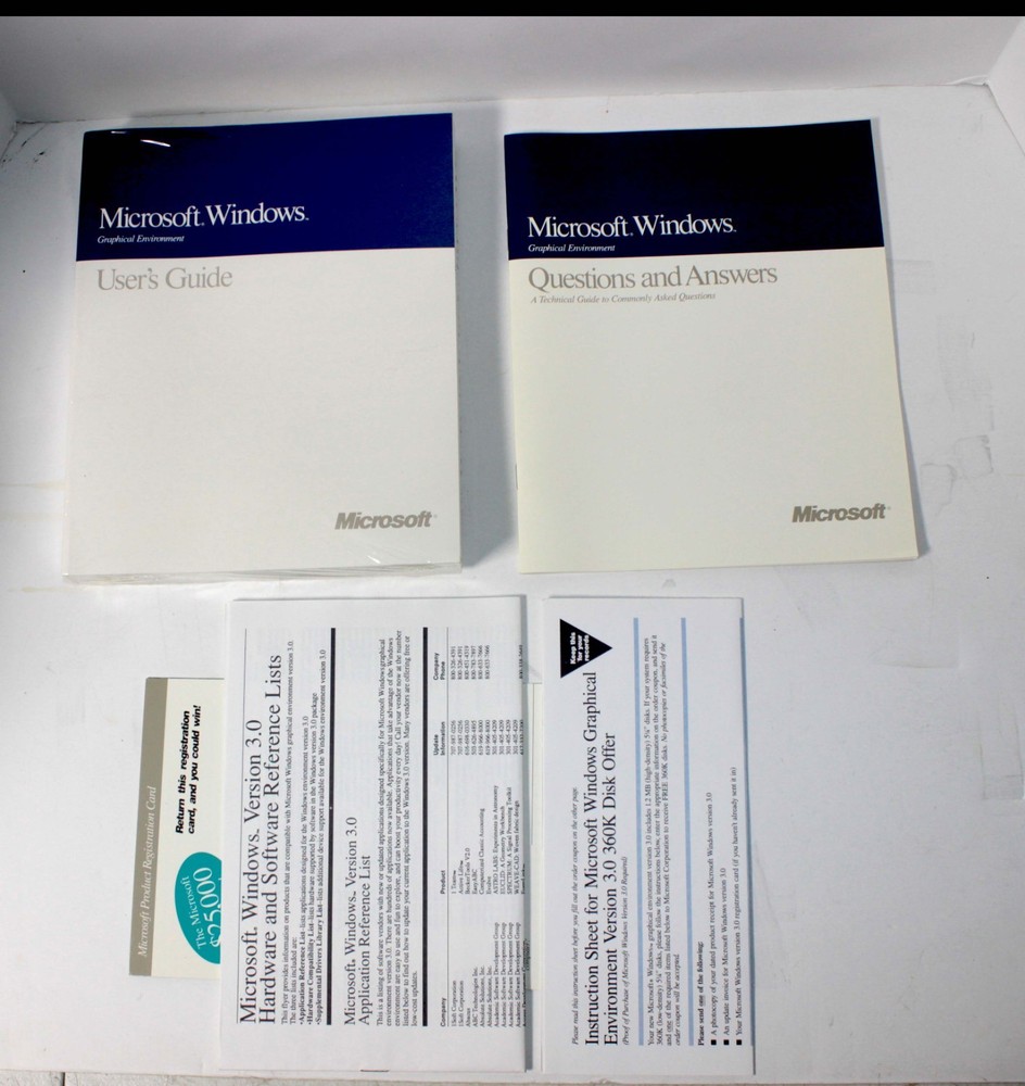 Microsoft Windows 3.0 with 5.25" Version Floppy Disk