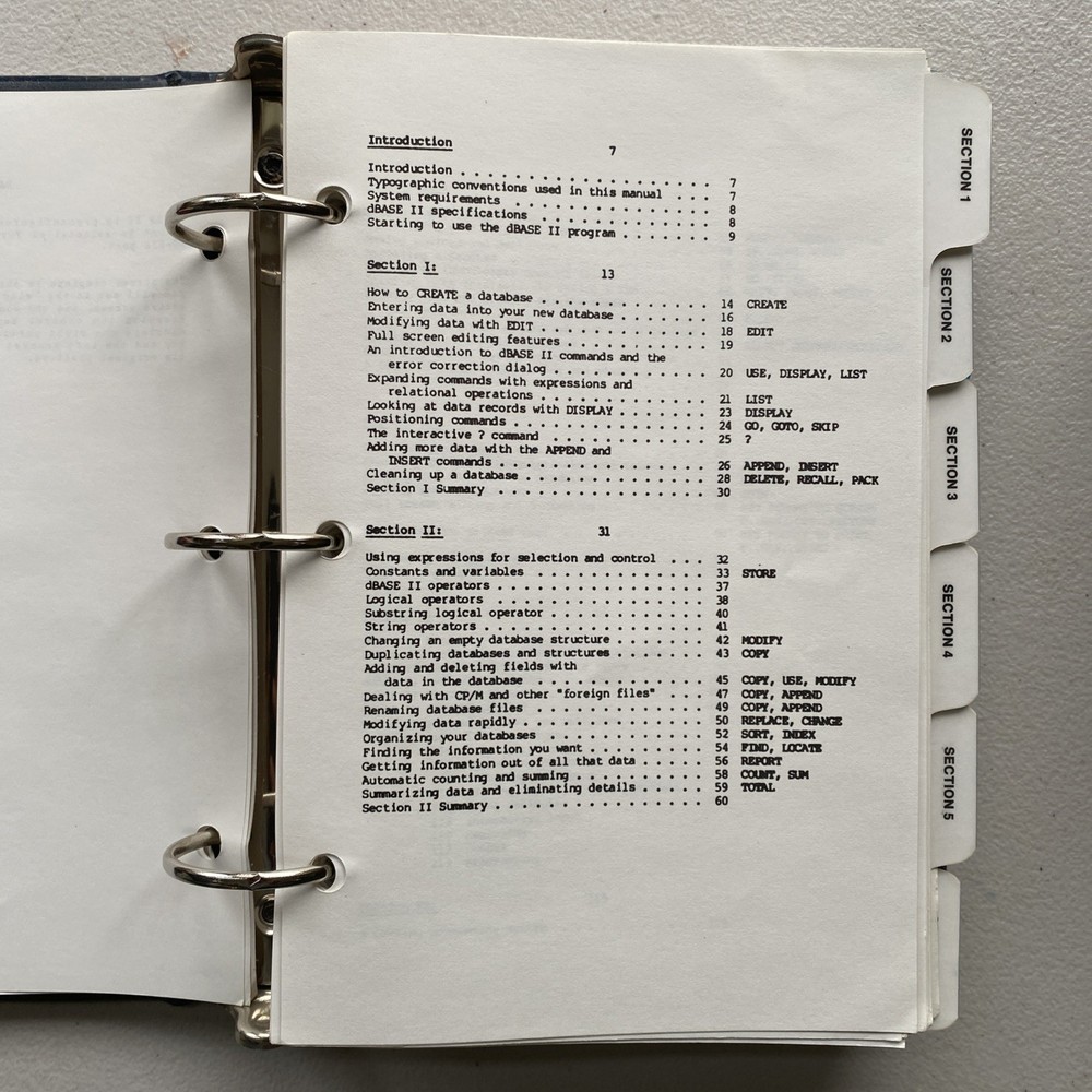 Vintage Osborne Computer Dbase II Assembly Language Software Manual ~ 12/10/82