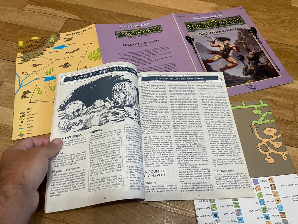 Advanced Dungeons & Dragons Nightmare Keep w/map Original