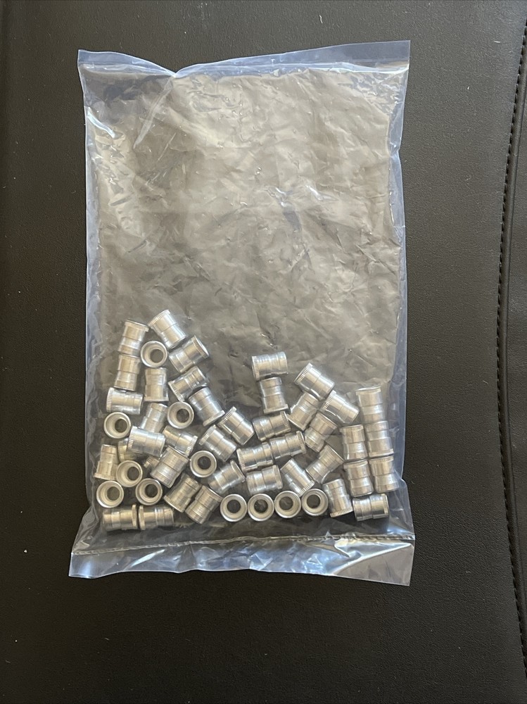 50 Pack Marson 47850 Thread-Sert Threaded Inserts, 1/4-20 Thread Size, 0.51" OAL