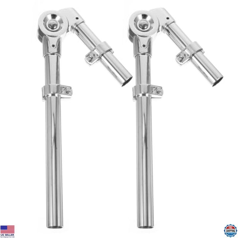 1 Pair Adjustable Double Tom Drum Stand Bracket, Stable Mount for Percussion