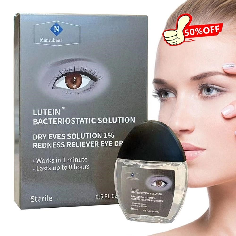 Bacteriostatic Solution, Dry Eves Solution 1% Redness Eye Reliever Drops B5T2