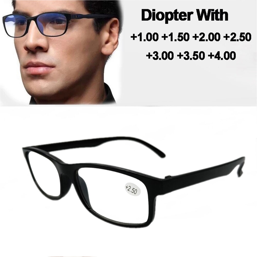 Reading Glasses Men Classic Framed Computer Reader High Quality Rectangular