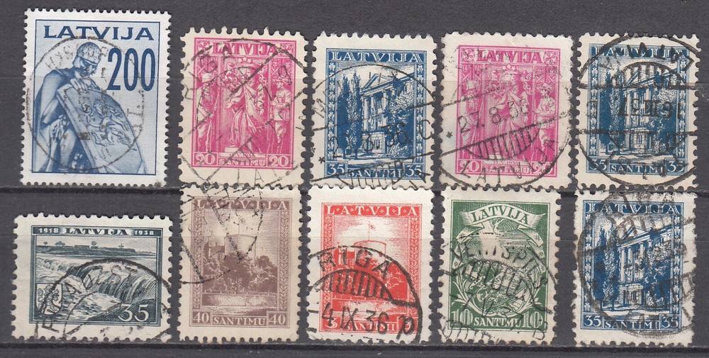3. Latvia mix stamps selection